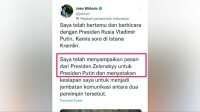 Zelensky tak pernah sampaikan pesan Zelensky tak pernah sampaikan pesan